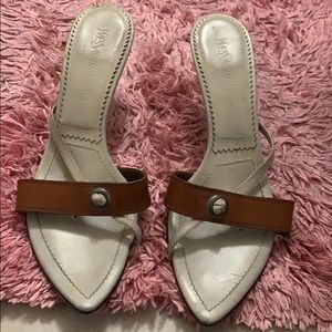 Beige and brown sandals